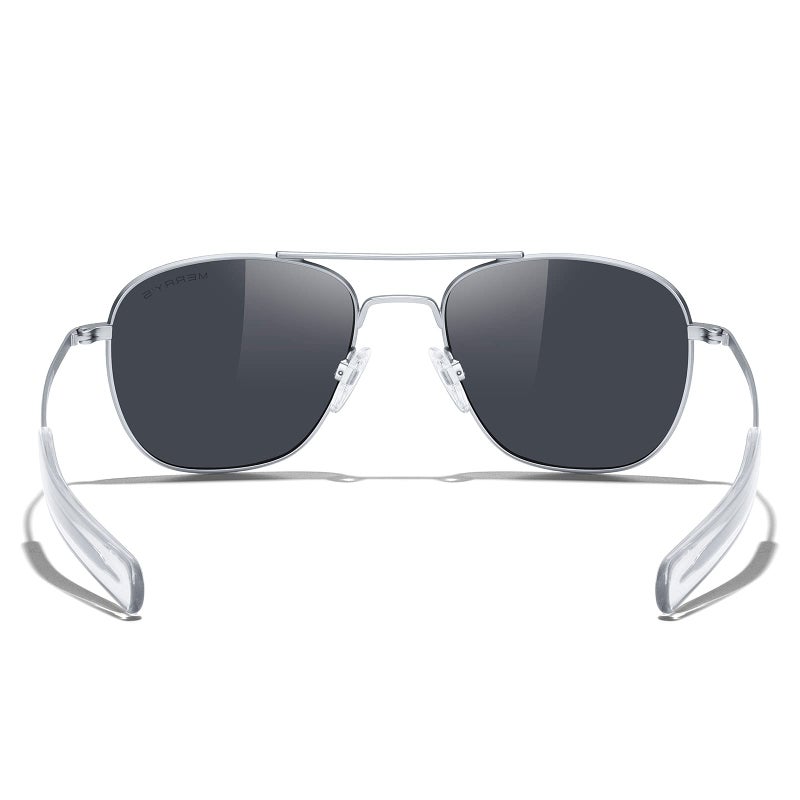 MERRY'S Classic Square Aviator Military Polarized Sunglasses for Men or Women S8636 - Image 5