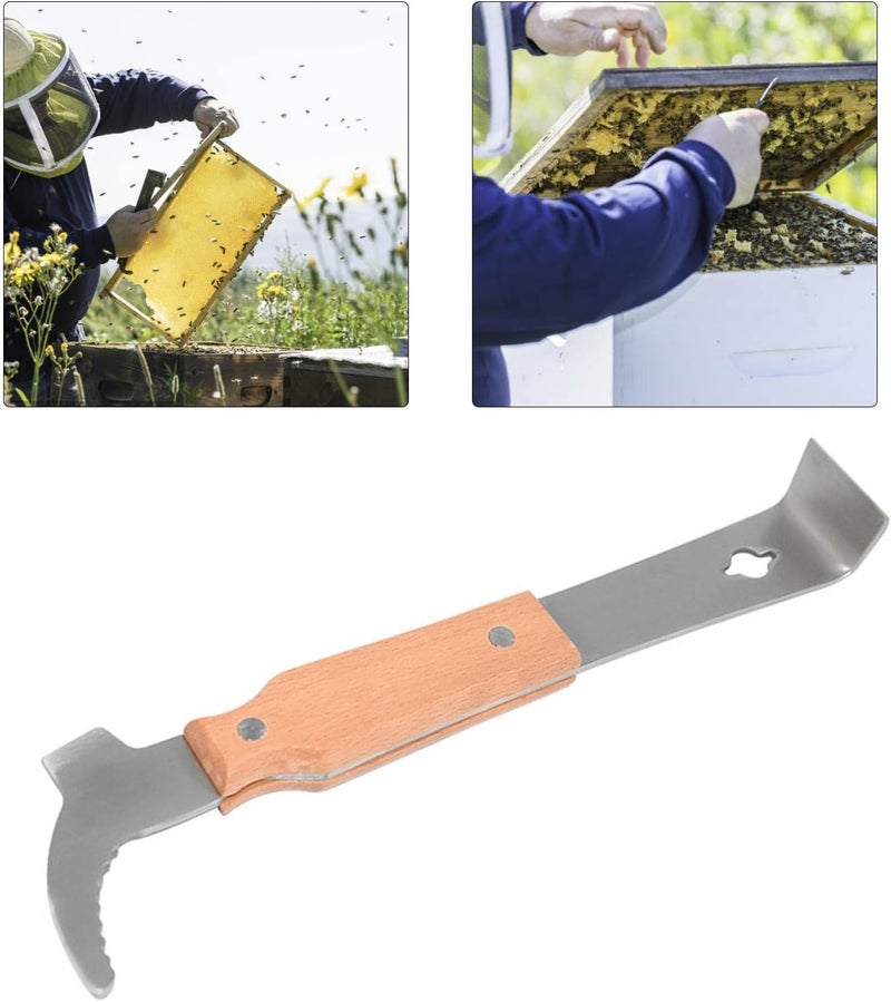 klarako Stainless Steel honeycomb Scraper J Hook Beehive Tool honeycomb Hook Scraper Bee Scraper Durable Bee Frame Lifter for Beekeeper - Image 3