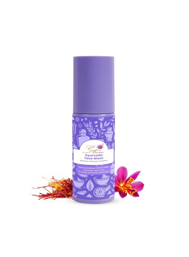 Saffr'n Ayurvedic Face Wash with Saffron extract, Vitamin C, Retinol for Clear & Radiant Skin, 100 ml - Image 1