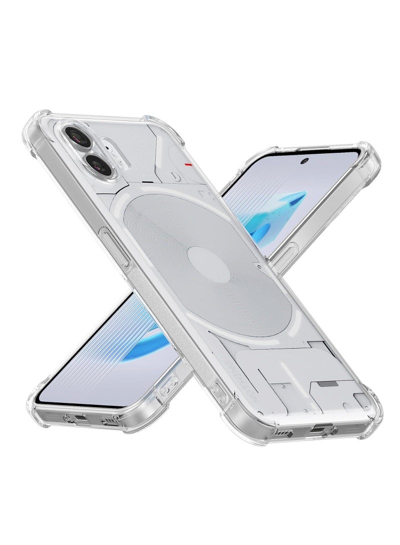 إيف حالة من أجل لا شيء هاتف (2) غطاء واضح مع مصد الزاوية المعززة النحيف الملاءمة الصدمة مرنة TPU حالة لا شيء - Image 1