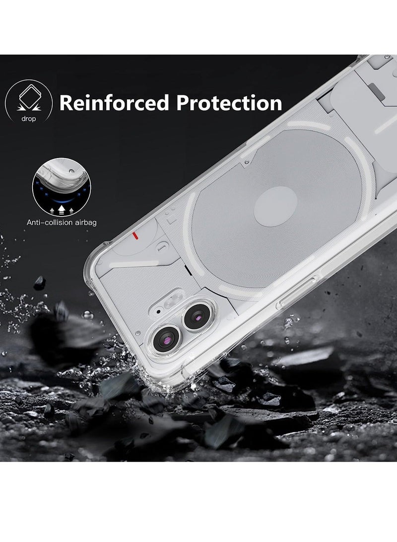 إيف حالة من أجل لا شيء هاتف (2) غطاء واضح مع مصد الزاوية المعززة النحيف الملاءمة الصدمة مرنة TPU حالة لا شيء - Image 3