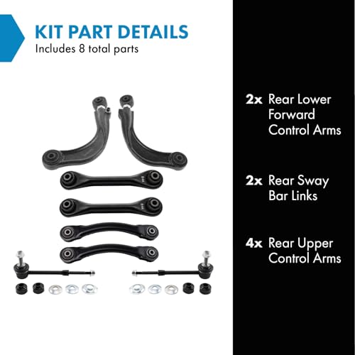 TRQ Rear Suspension Kit Control Arm Sway Bar Stabilizer Link Compatible with 2013-2019 Ford Escape - Image 2