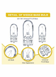 Y&D 100Pack Clear Krypton Light Bulb 12V 5W Small Low Voltage Wedge Base Bulbs for Landscape RV and Cabinet Lighting  - Image 5