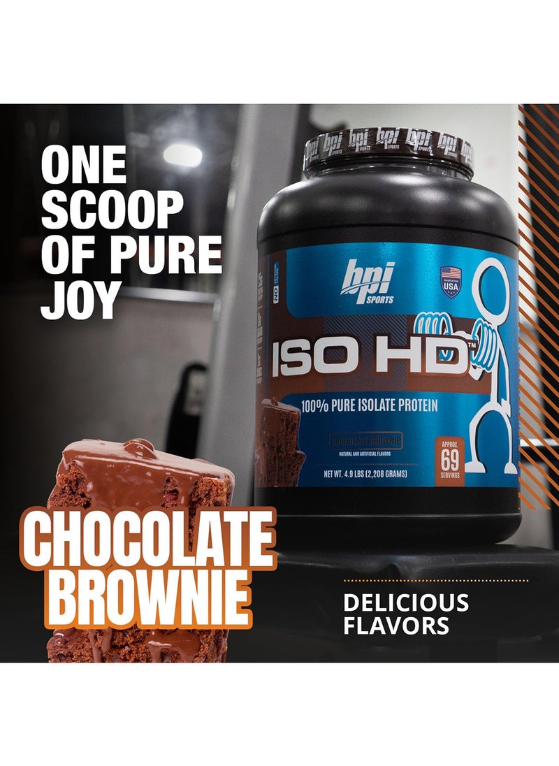 BPI SPORTS Bpi Iso Hd- Pure Isolate Protein Chocolate Brownie (2,484G) 5.48Lb  - Image 4