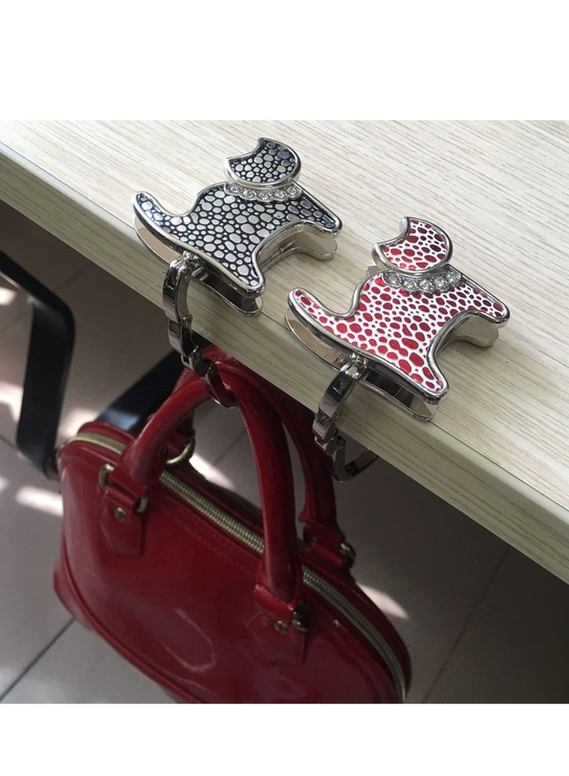 SYOSI 2Pcs Purse Hanger for Tables Desk Cat Shape Foldable Metal Hook Hooks Hanging Bags Handbag Hangers Holder Table Green  - Image 5