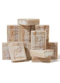 BELA BELA Sandalwood Soap 3.3 OZ, Pack of 12 French Triple Milled Bar Soap with Organic Shea Butter, Hand, Face and Body Wash Bar, Made in Australia 
