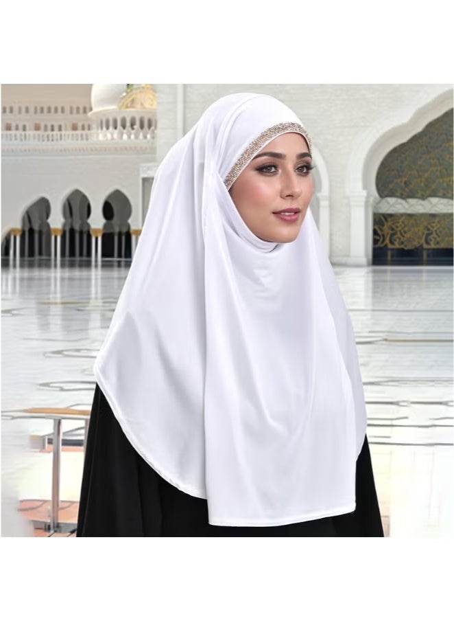 Dubai ladies white breathable face towel sunscreen - Image 3