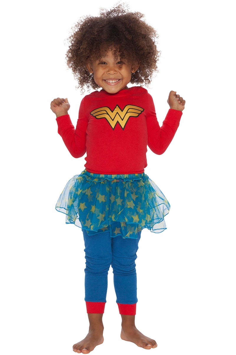 INTIMO طقم بيجامة توتو للأطفال من ووندر وومان، أحمر، 2T - Image 2