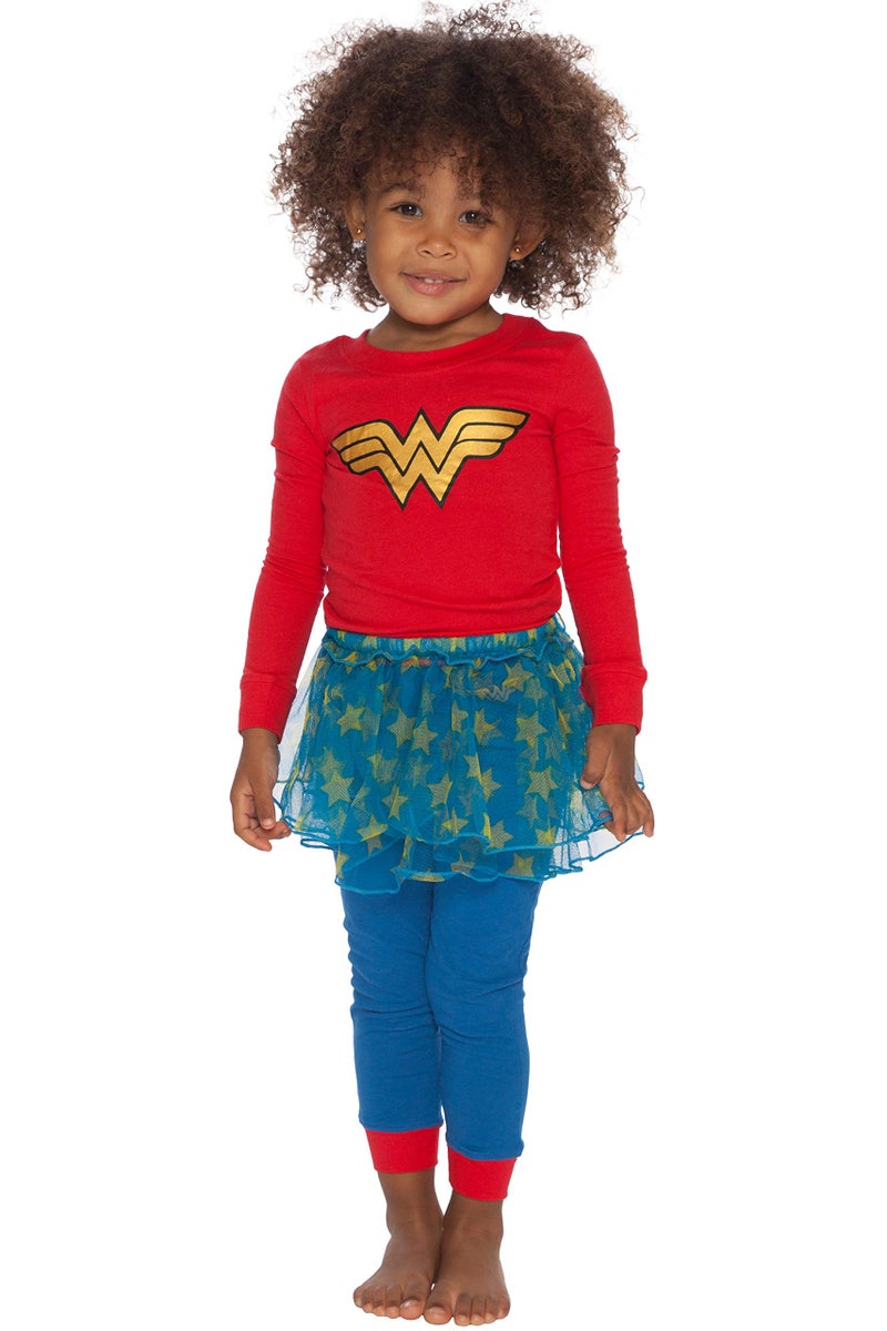 INTIMO طقم بيجامة توتو للأطفال من ووندر وومان، أحمر، 2T - Image 1