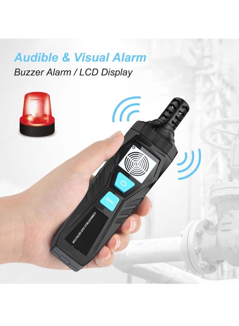 Barakah Gas Leak Detector, Natural Gas Detector with Audible & Visual Alarm, Portable Gas Sniffer to Locate Combustible Gas Leak Sources Like for LPG, LNG, Natural, Methane & Butane Gases Detecting - Image 2