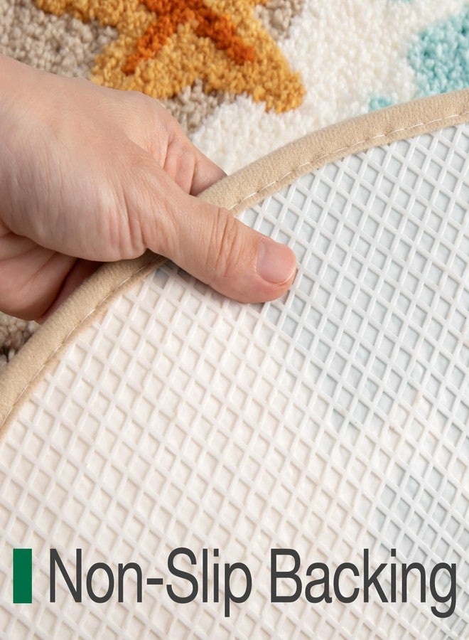 LUMI Beach Bathroom Rugs, Soft and Absorbent Beach Rug, Non-Slip Backing, Ideal for Bathroom, Kitchen and Entryway Decor, Sea Beach Starfish Shell Bath Decor, 22"x34" - Image 5