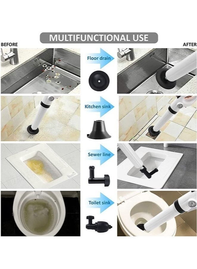 Bukela Toilet Plunger, Electric Toilet Clog Remover Drain Unblocker, High Pressure Air Drain Blaster, Cordless Powerful Pneumatic Dredge Unclogger Cleaner for Bathroom/Bathtub/Floor Drain/Sewer/Clogged Pipe - Image 3