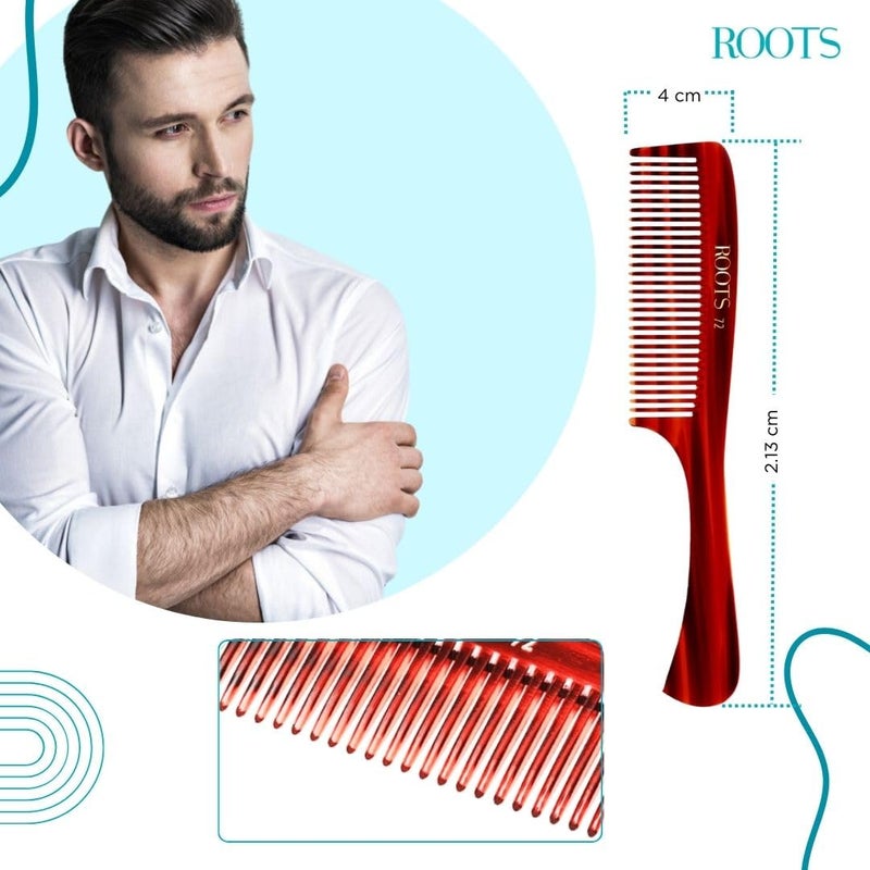 Roots Classic Fine Tooth Combs Designed with Fine Teeth Handle Comb damage Free Everyday use for men and Women Model No72 - Image 4