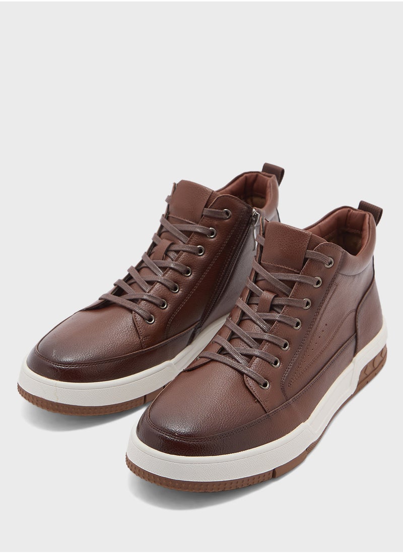 Robert Wood - Smart Casual High Top Sneakers - Image 1