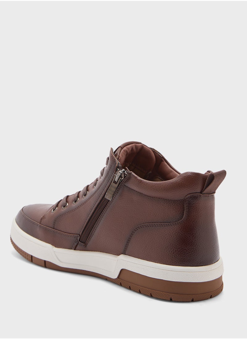 Robert Wood - Smart Casual High Top Sneakers - Image 1