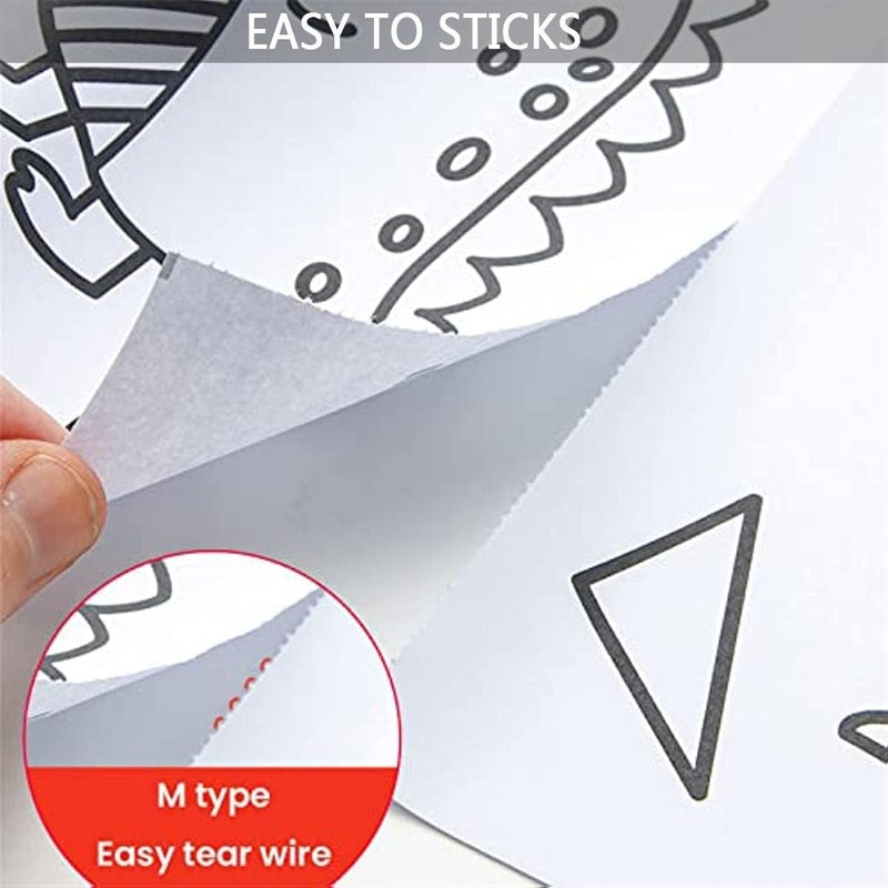 Children's Drawing Roll, Coloring Paper Roll for Kids, DIY Painting Drawing Color Filling Paper, Drawing Paper Roll for Kids (with 12 Colored Pencils,C) - Image 4