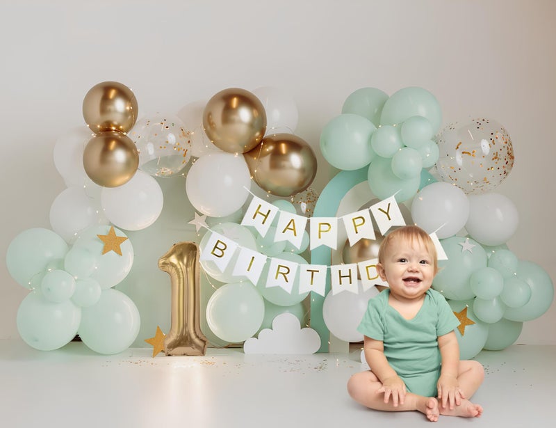 SpecialYou.in 1St Birthday Decoration Kit For Girls, Boys, Kids With Multicolor Balloons For Decoration, 1 Number Foil Balloon, 1St Birthday Decoration For Baby - 49 Pcs - Image 3