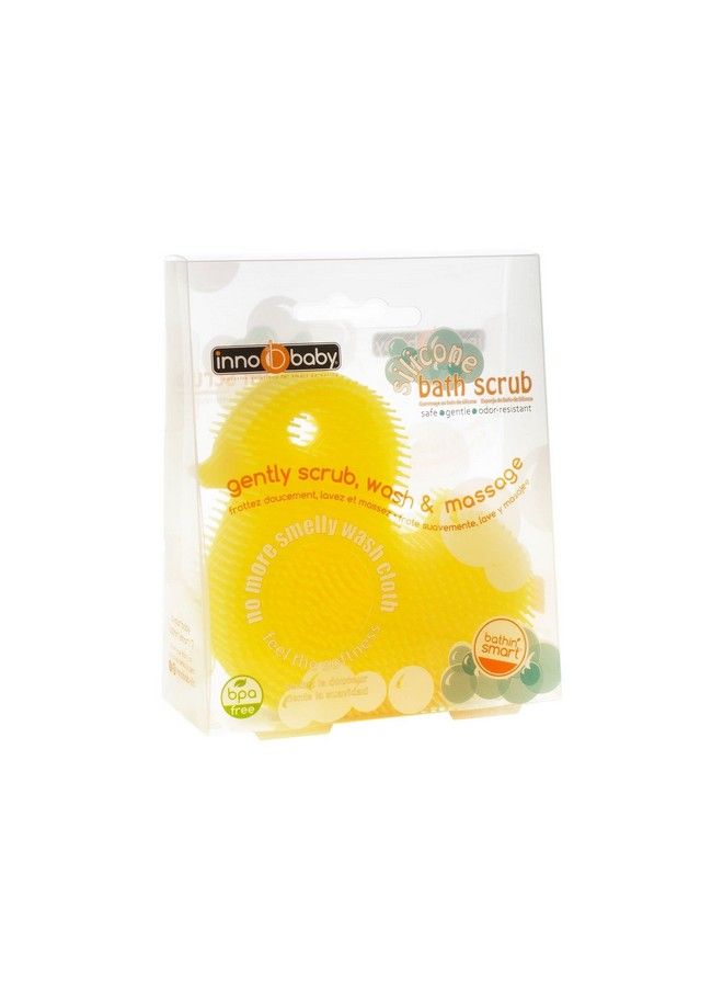 Innobaby Silicone Duck Scrub For Babies Toddlers And Kids Bath Time Essential Loofah Alternative For Kids Made With Quickdry Food Grade Silicone Yellow Duck - Image 4