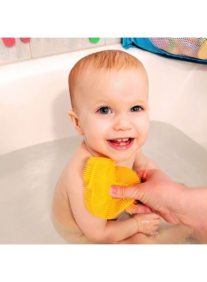 Innobaby Silicone Duck Scrub For Babies Toddlers And Kids Bath Time Essential Loofah Alternative For Kids Made With Quickdry Food Grade Silicone Yellow Duck - Image 5