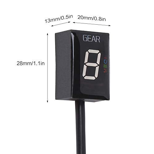 IDEA Waterproof Motorcycle Gear Indicator for Yamaha, Motorcycle LED Digital Display Shift Lever Sensors for Yamaha (Red) - Image 5