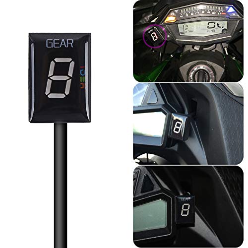 IDEA Waterproof Motorcycle Gear Indicator for Yamaha, Motorcycle LED Digital Display Shift Lever Sensors for Yamaha (Red) - Image 3