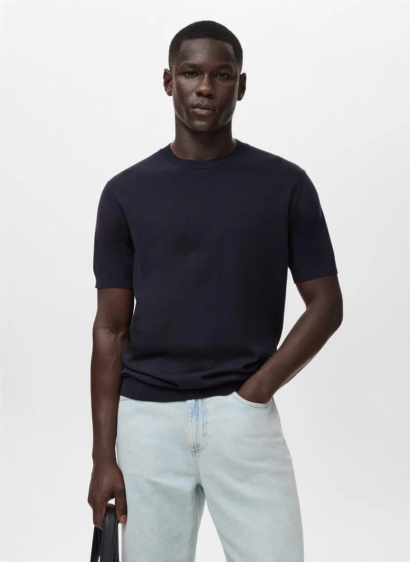 مانجو مان Cotton fine-knit t-shirt