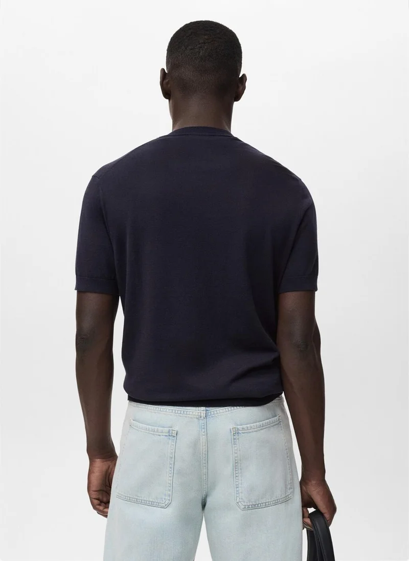 مانجو مان Cotton fine-knit t-shirt