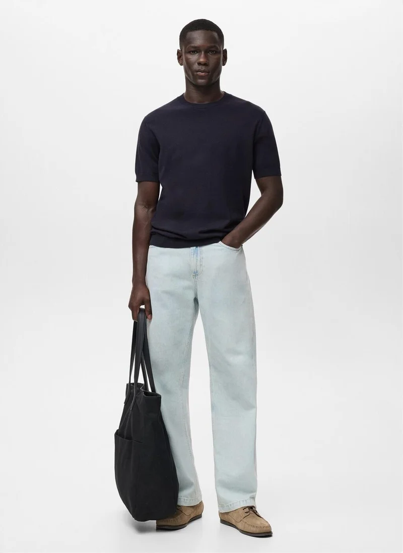 Mango Man  Cotton fine-knit t-shirt for Men | Best Price UAE
