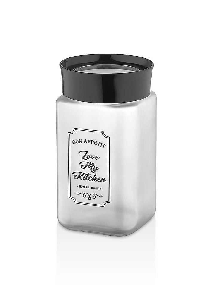 QLUX Glass Jar 850 ML 9X9X15 CM  - Image 1