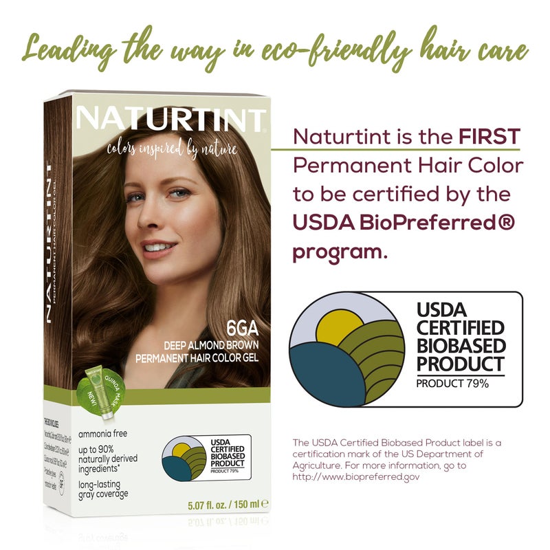 Naturtint 6GA Deep Almond Brown Permanent Hair Color (Pack of 1), Ammonia Free, Vegan, Cruelty Free, up to 100% Gray Coverage, Long Lasting Results (Packaging may vary) - Image 3