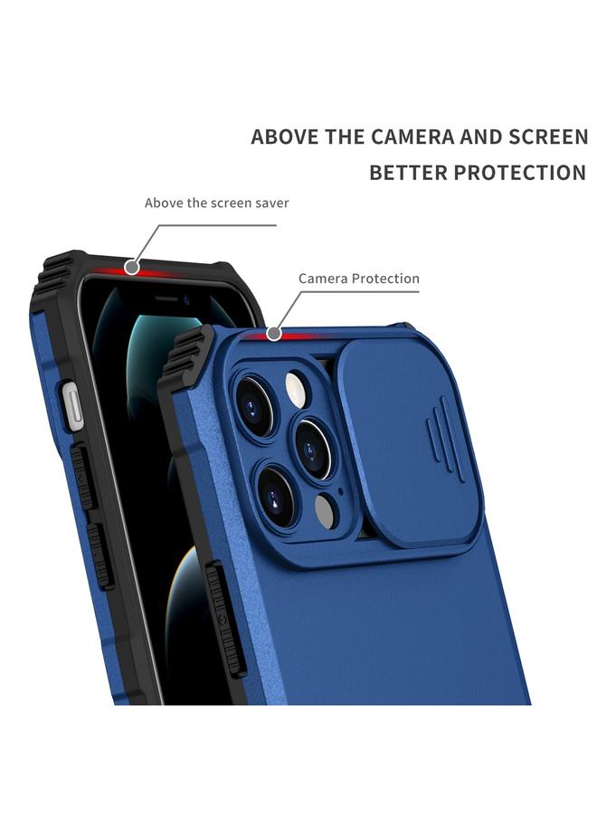 زبون جراب لهاتف iPhone 13 Pro Max مزود بحامل مجسم وغطاء منزلق للكاميرا - Image 5