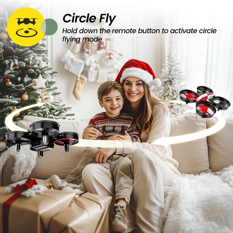 Holy Stone Mini Drone for Kids and Beginners RC Nano Quadcopter Indoor Small Helicopter Plane with Auto Hovering, 3D Flips, Headless Mode and 3 Batteries, Great Gift Toy for Boys and Girls, Red - Image 3