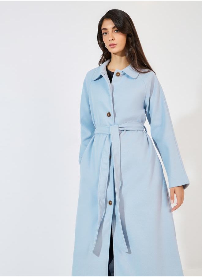 Styli - Oversized Solid Belted Midi Coat - Image 1