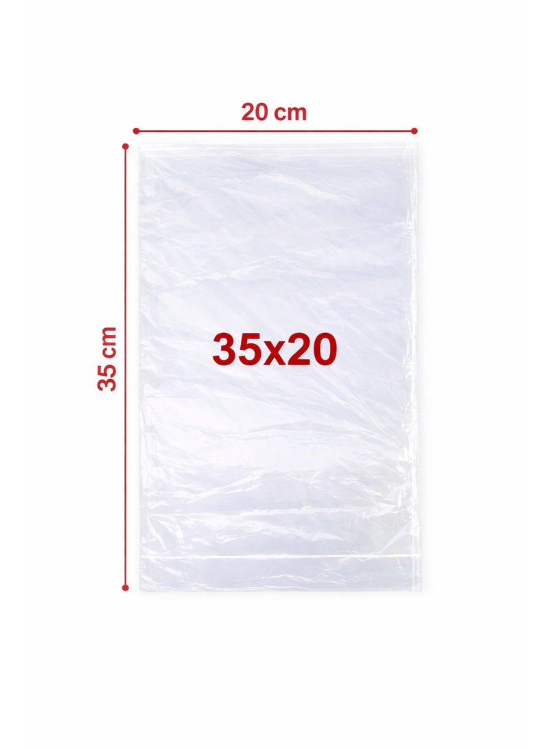 Treprof Disposable Clear Plastic Bag without Handle 35*20 - 10 Bags - Image 2