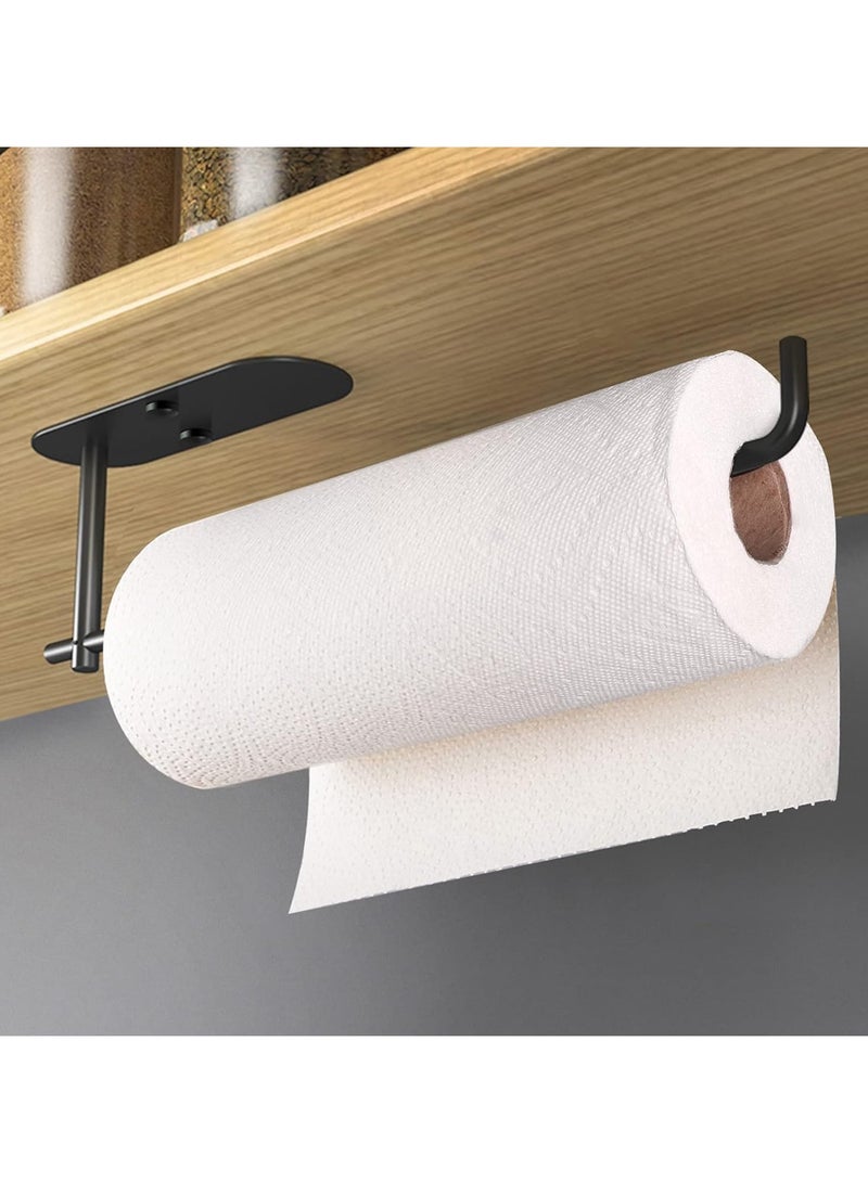 عام حامل الأنسجة اللاصق الذاتي H، معلق حائطي للمناشف الورقية في المطبخ، حامل لفات الأنسجة للمناشف في الحمام - Image 1