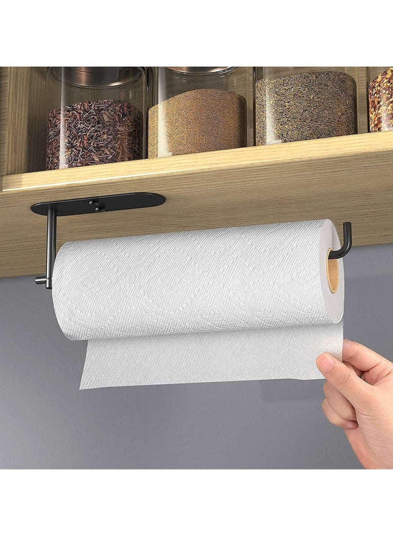 عام حامل الأنسجة اللاصق الذاتي H، معلق حائطي للمناشف الورقية في المطبخ، حامل لفات الأنسجة للمناشف في الحمام - Image 3