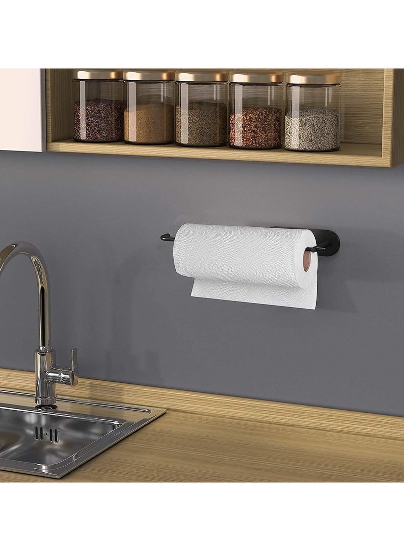 عام حامل الأنسجة اللاصق الذاتي H، معلق حائطي للمناشف الورقية في المطبخ، حامل لفات الأنسجة للمناشف في الحمام - Image 4