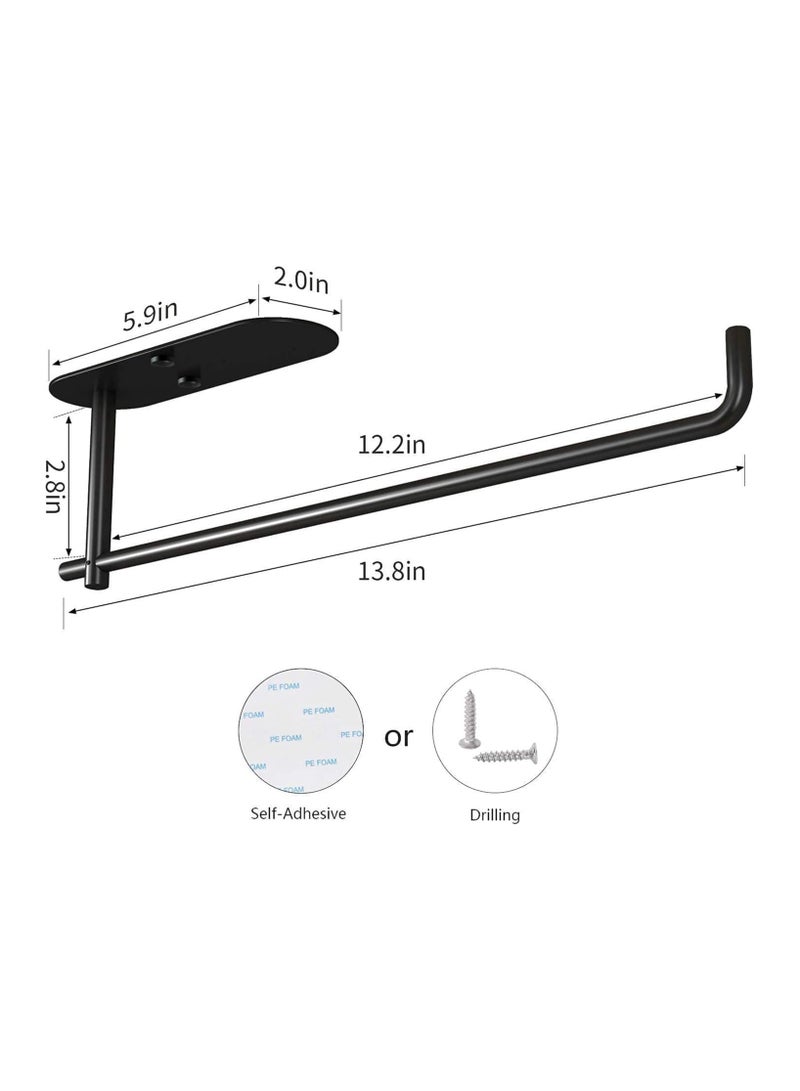 عام حامل الأنسجة اللاصق الذاتي H، معلق حائطي للمناشف الورقية في المطبخ، حامل لفات الأنسجة للمناشف في الحمام - Image 2