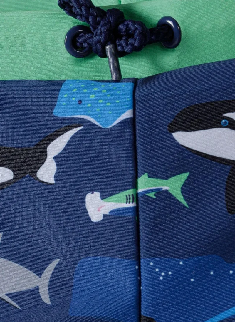 MINOTI 2-Pack Boys' Swim Boxers with Adjustable Drawstring Waist
