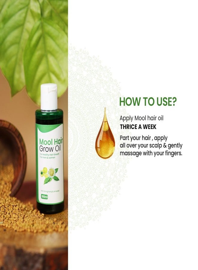 Mool Hair Grow Oil For Hair Fall Control And Hair Growth And Thickness For Men & Women With Goodness Of 21 Ayurvedic Herbs Grow Hair with Bhringraja, Amla and Brahmi (50 ml) - Image 5