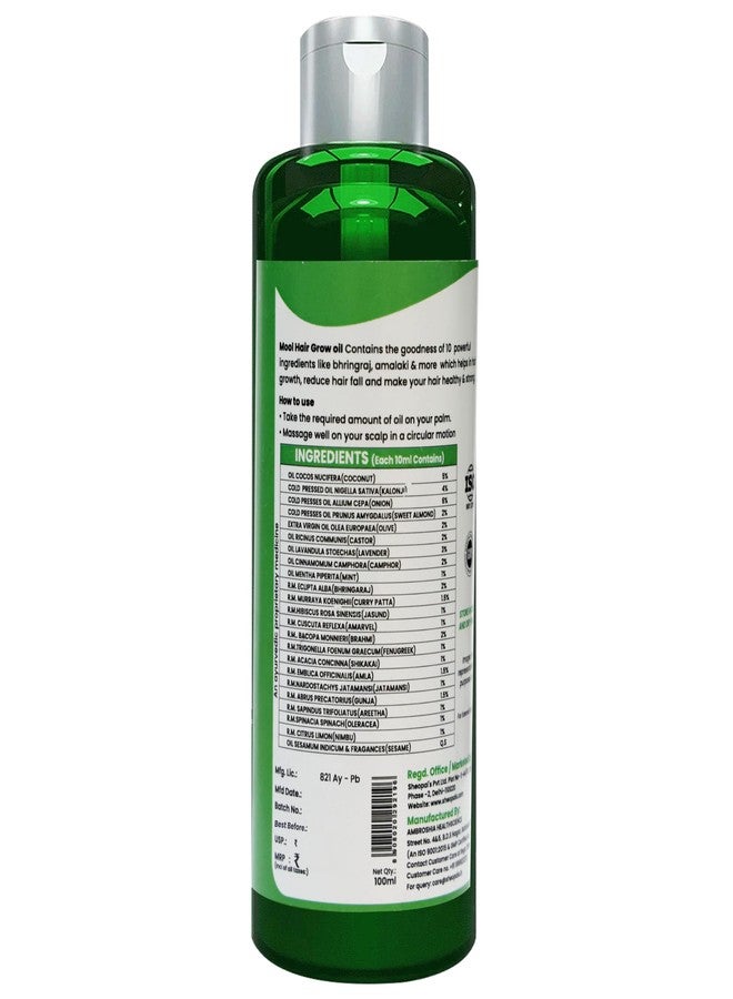 Mool Hair Grow Oil For Hair Fall Control And Hair Growth And Thickness For Men & Women With Goodness Of 21 Ayurvedic Herbs Grow Hair with Bhringraja, Amla and Brahmi (50 ml) - Image 2