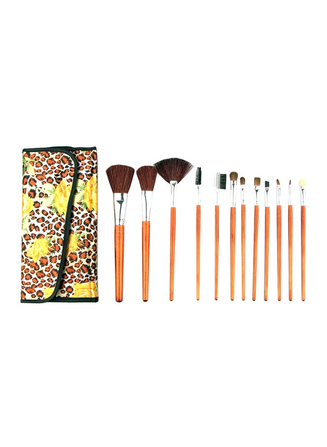 12-Piece Eye Makeup Brush Set With Bag Multicolour - Image 2