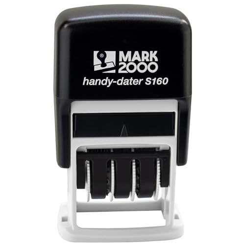 Rubber Stamp Creation Mark 2000 Self-Inking Rubber Date Office Stamp with Received Phrase & Date - Black Ink (Handy-Dater S160), 12-Year Band - Image 3