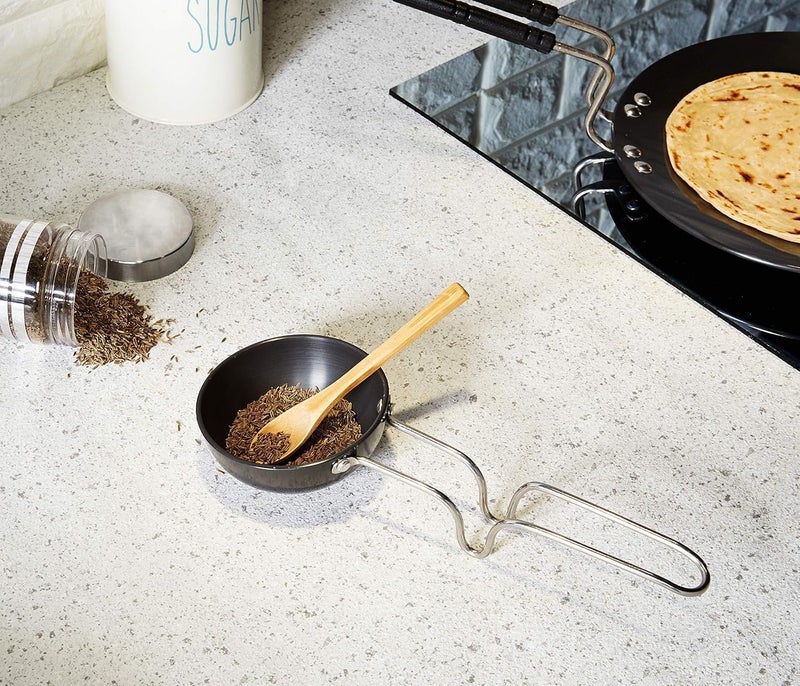Brunchy Stainless Steel Chimta, Tong Lifter & Tadka Pan | Heavy Duty Kitchen Tools for Daily Cooking | Durable & Rust-Free - Image 3