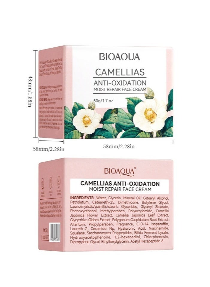 BIOAOUA Camellia Anti oxygen Moisturizing&Repairing face cream - Deep moisturizing and skin beautifying face cream, suitable for dry skin and improving skin luster - Image 5
