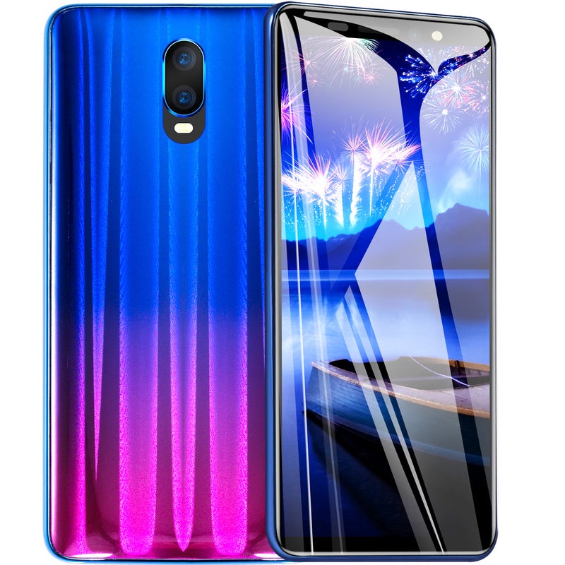 Generic (Unbranded) R17 1+8 Smartphone Face Identification 5.8inch HD Large Screen Mobile Phone Gradient purple - Image 1