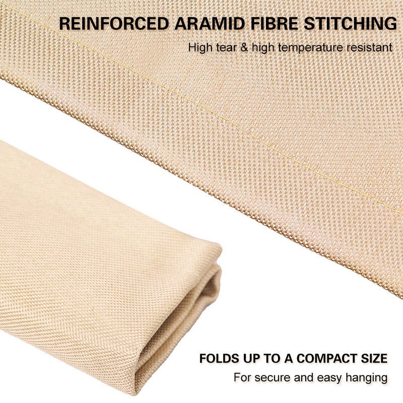 Heavy-Duty Fiberglass Fire Retardant Blanket Camping Fireproof Thermal Cloth Flame Retardant Mat Heat Insulation Pad Outdoors Picnic Barbecue - Image 4