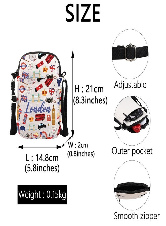 MEIKIUP London Travel Gift London Crossbody Bag London Travel Bag London Themed Zipper Pouch London Travel Souvenir (London CB) - Image 4
