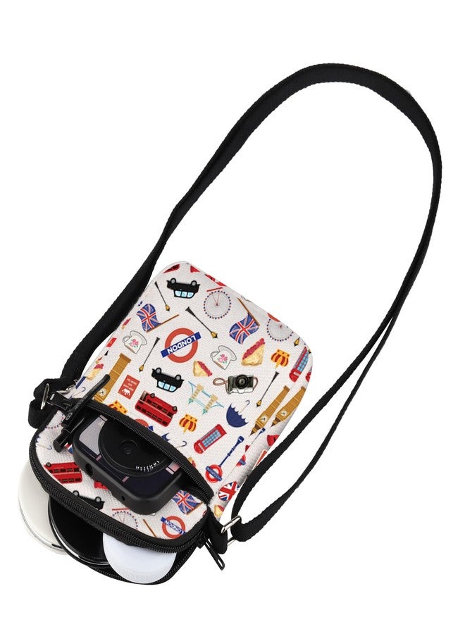 MEIKIUP London Travel Gift London Crossbody Bag London Travel Bag London Themed Zipper Pouch London Travel Souvenir (London CB) - Image 2