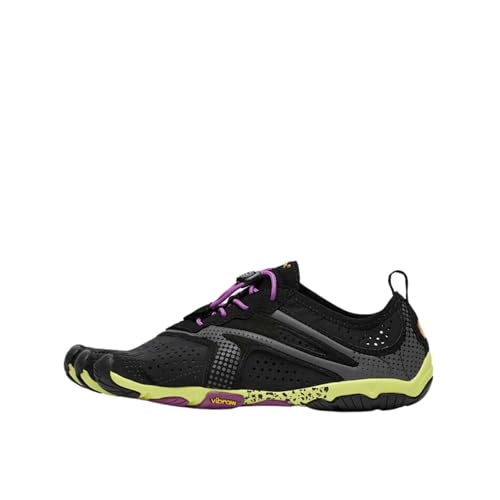 vibram حذاء فيبرام النسائي فايففينجرز V-ران، أسود/أصفر/بنفسجي، 41 EU / 9-9.5 US - Image 1
